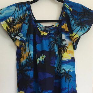 Hilo Hattie Palm Tree Blue _M_